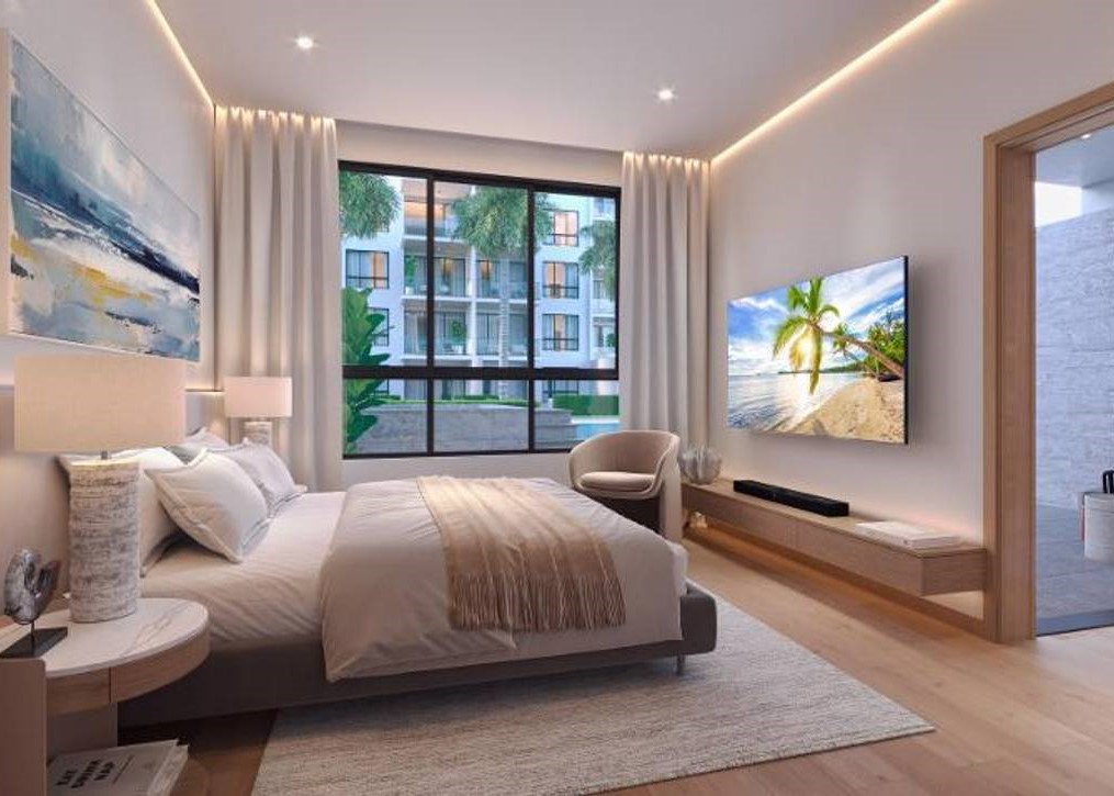 Complejo de apartamentos desde 1 a 3 habitaciones, con vista a Piscina Infinita, en Punta Cana