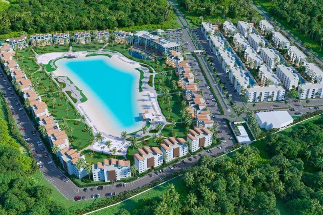 Complejo de apartamentos desde 1 a 3 habitaciones, con vista a Piscina Infinita, en Punta Cana