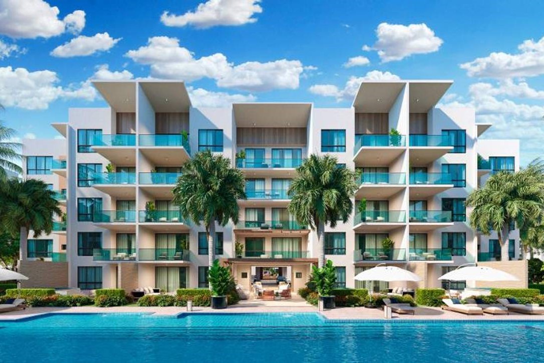Complejo de apartamentos desde 1 a 3 habitaciones, con vista a Piscina Infinita, en Punta Cana