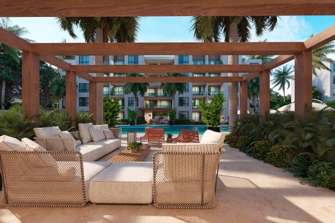 Complejo de apartamentos desde 1 a 3 habitaciones, con vista a Piscina Infinita, en Punta Cana