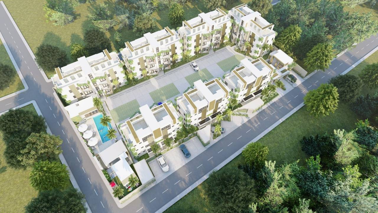 1cg Caribbean Gardens en Punta Cana – Apartamentos en Punta Cana residencial cerrado.