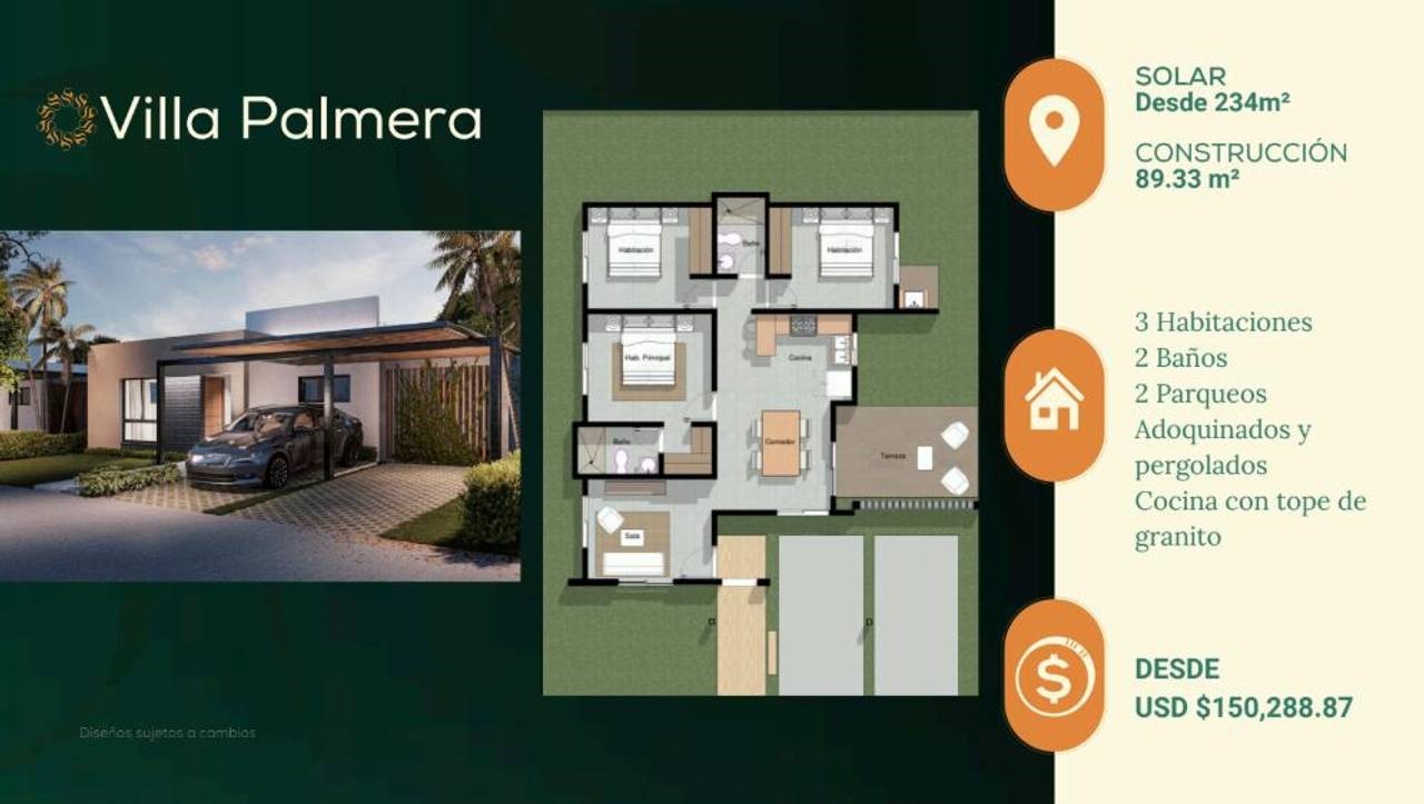 3A Ciudad del Sol – Sunset Gardens Casas y townhouses de bajo costo en Punta Cana