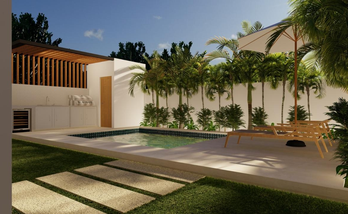 Villa Elaia: Residencia Contemporánea de Un Nivel 3 Habs en Punta Cana