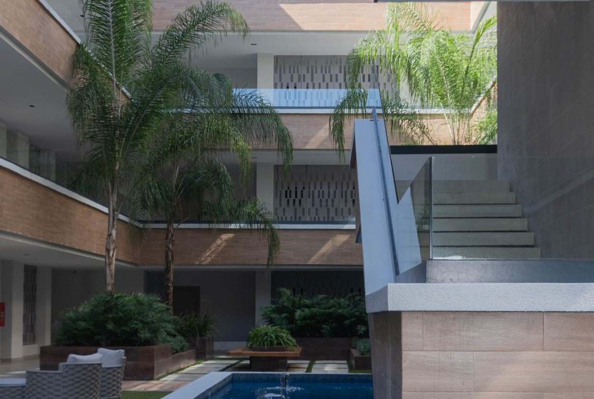 Green One II – Apartamentos de 1, 2 y 3 habs listos para entregar en Punta Cana, con Diseño Contemporáneo, Jardín Central y amenidades especiales
