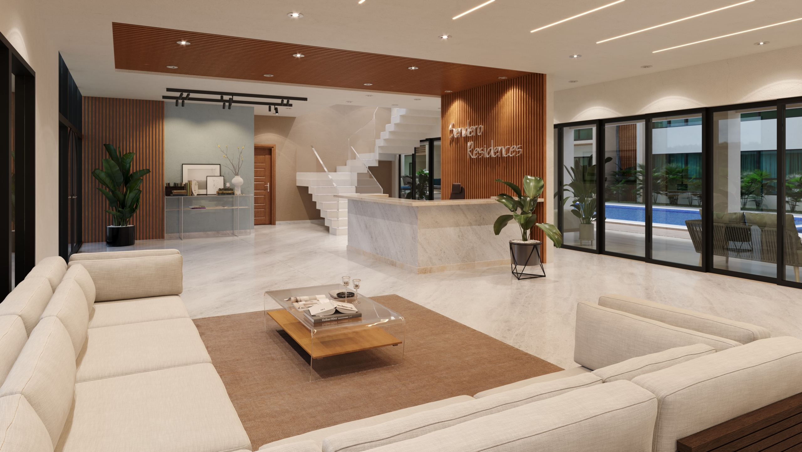 LOBBY Apartamentos Punta Cana, ESTILO HOTEL. Sendero Residences