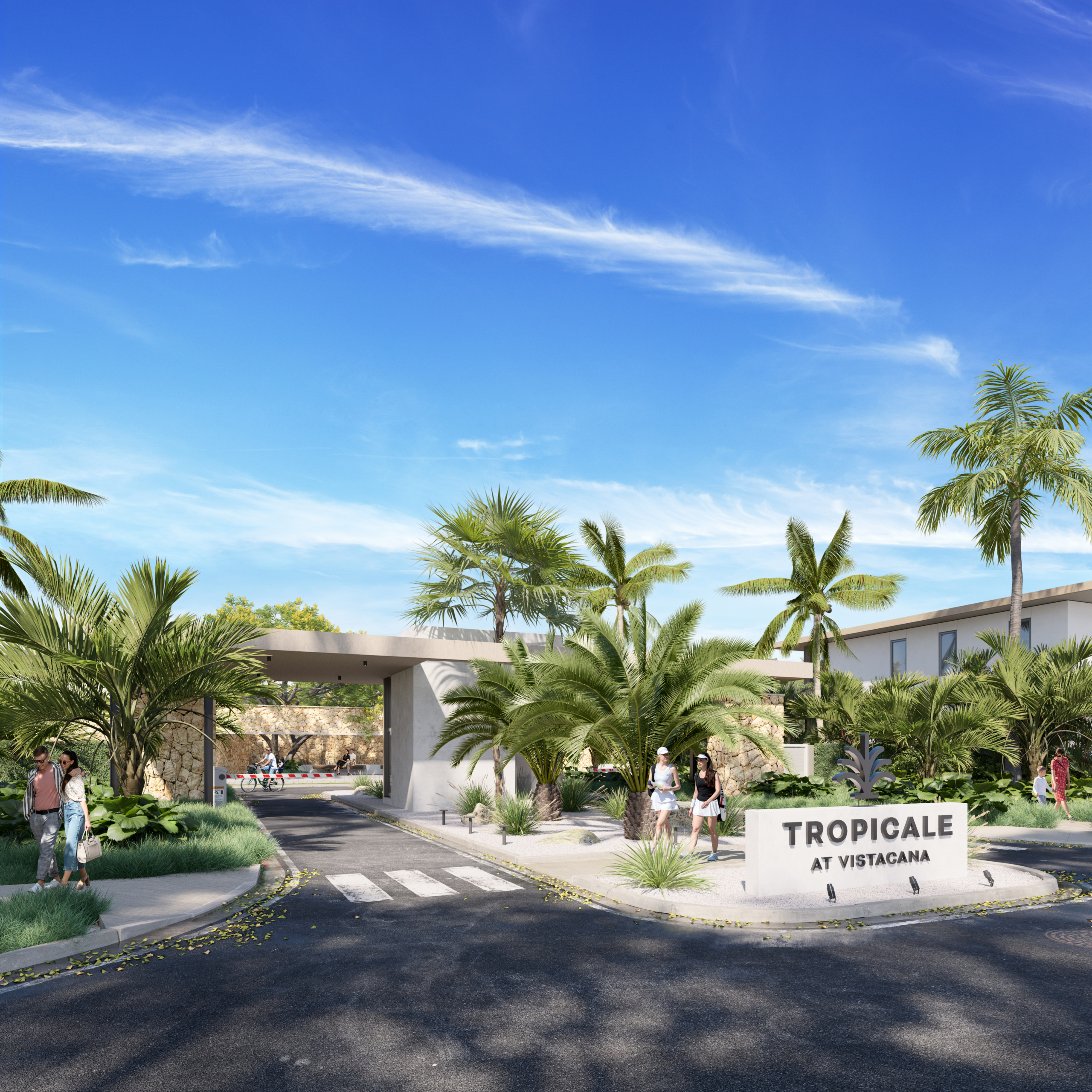 Tropicale – Entrada Proyecto Modernas Villas Tropicales de 3 habitaciones en Vista Cana, Punta Cana