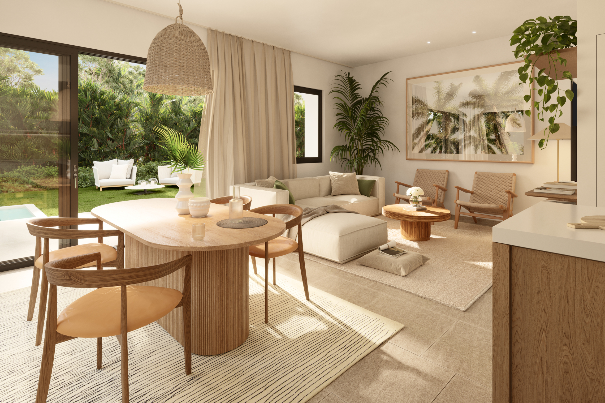 Tropicale – Vista Interior Villa Individual 03 Modernas Villas Tropicales de 3 habitaciones en Vista Cana, Punta Cana