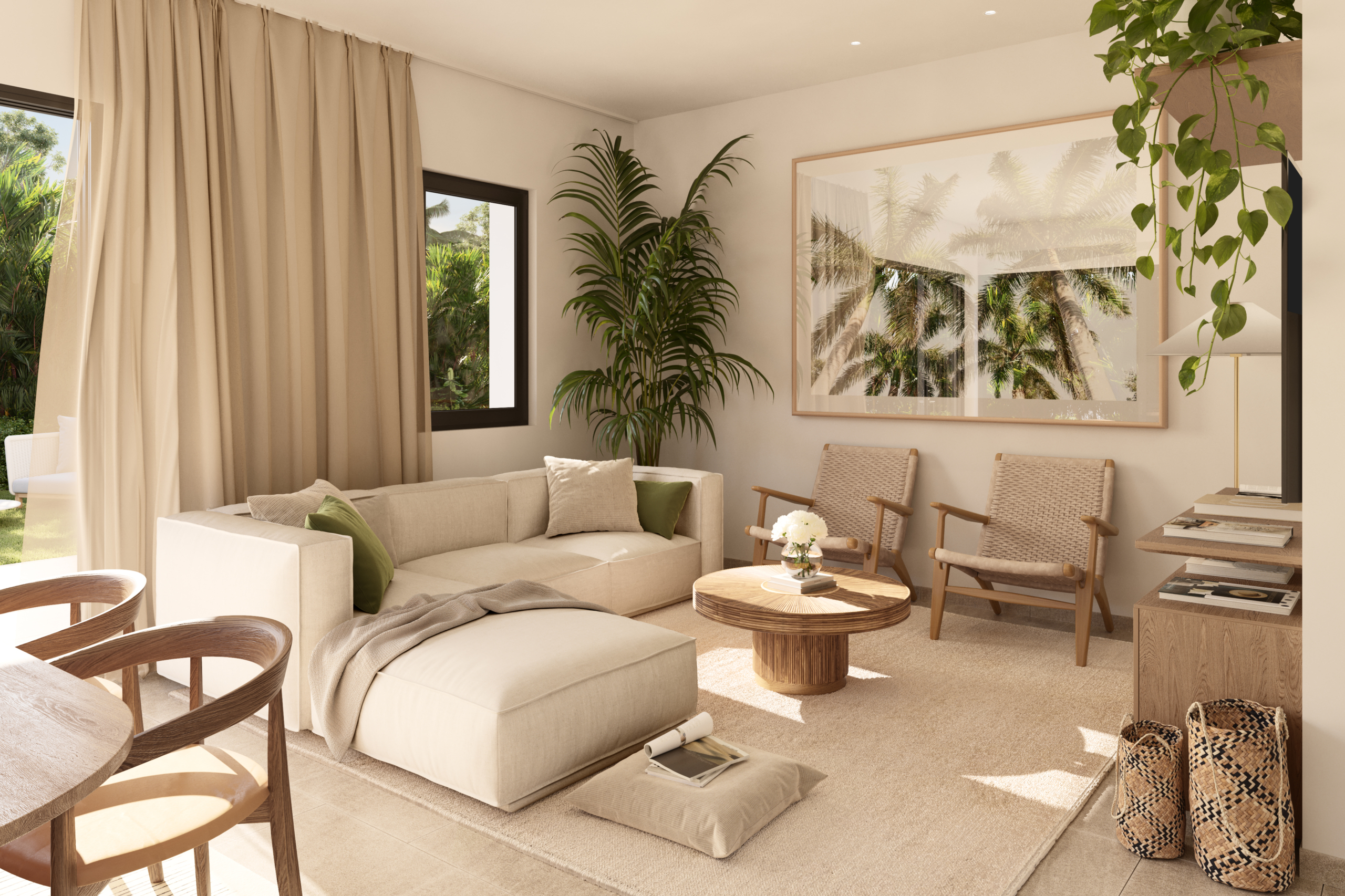 Tropicale – Vista Interior Villa Individual 04 Modernas Villas Tropicales de 3 habitaciones en Vista Cana, Punta Cana