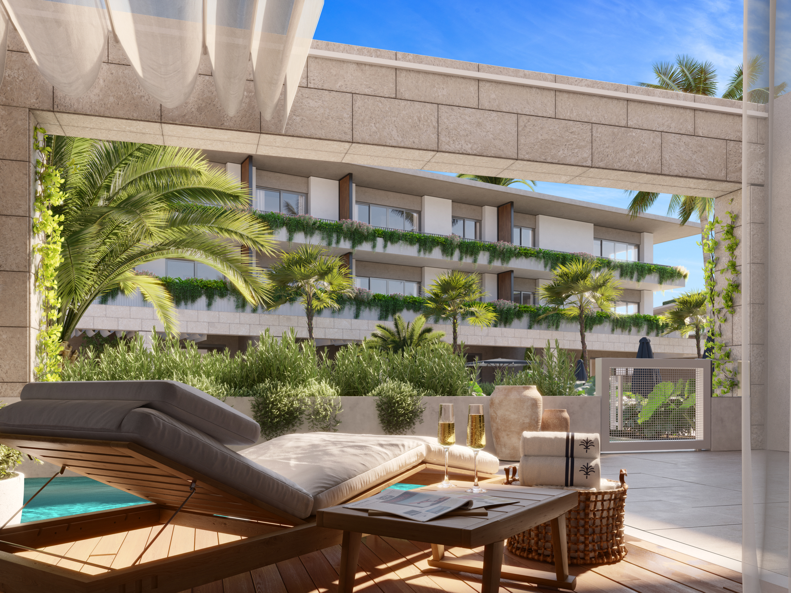 Tropicale – Vista Terraza Apartamentos 3 (1) TROPICALE, hermosos apartamentos Modernos rodeados de la naturaleza